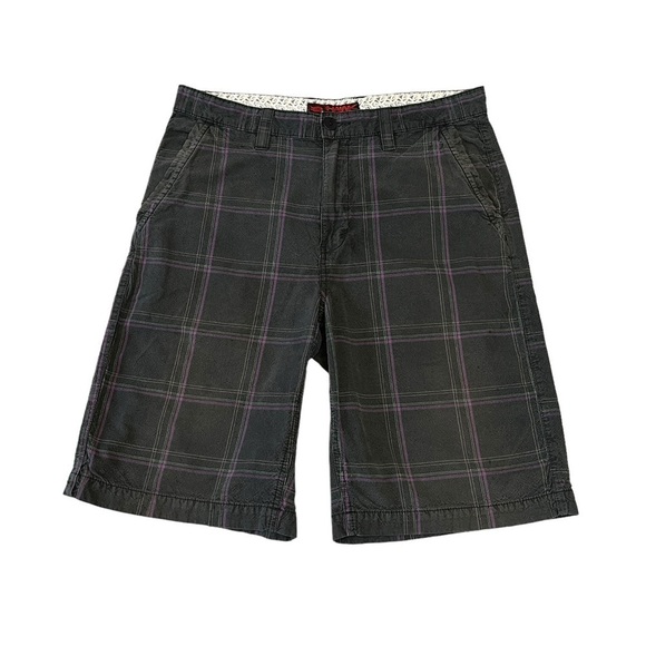 Tony Hawk Men’s Flat Front Board Shorts. Grey Purple Size 32 #1112 - Picture 1 of 4